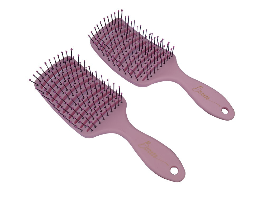 2 Pc Curved Vented Hair Brushes for Women, Eyxformula Anti Frizz Hair  Detangling Brush for Long Thick Curly Hair, Paddle Blow Fast Drying Hair